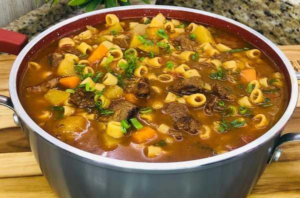 Sopa de Carne com Legumes Cremosa